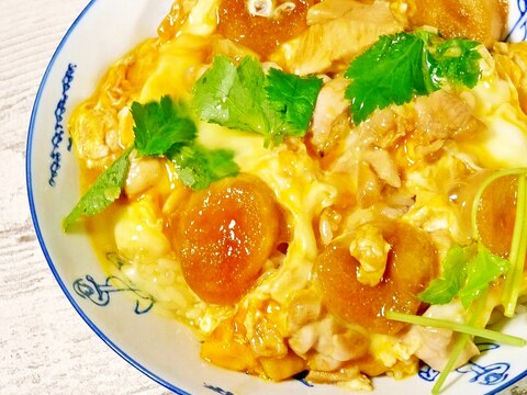 我が家の麩わとろ親子丼